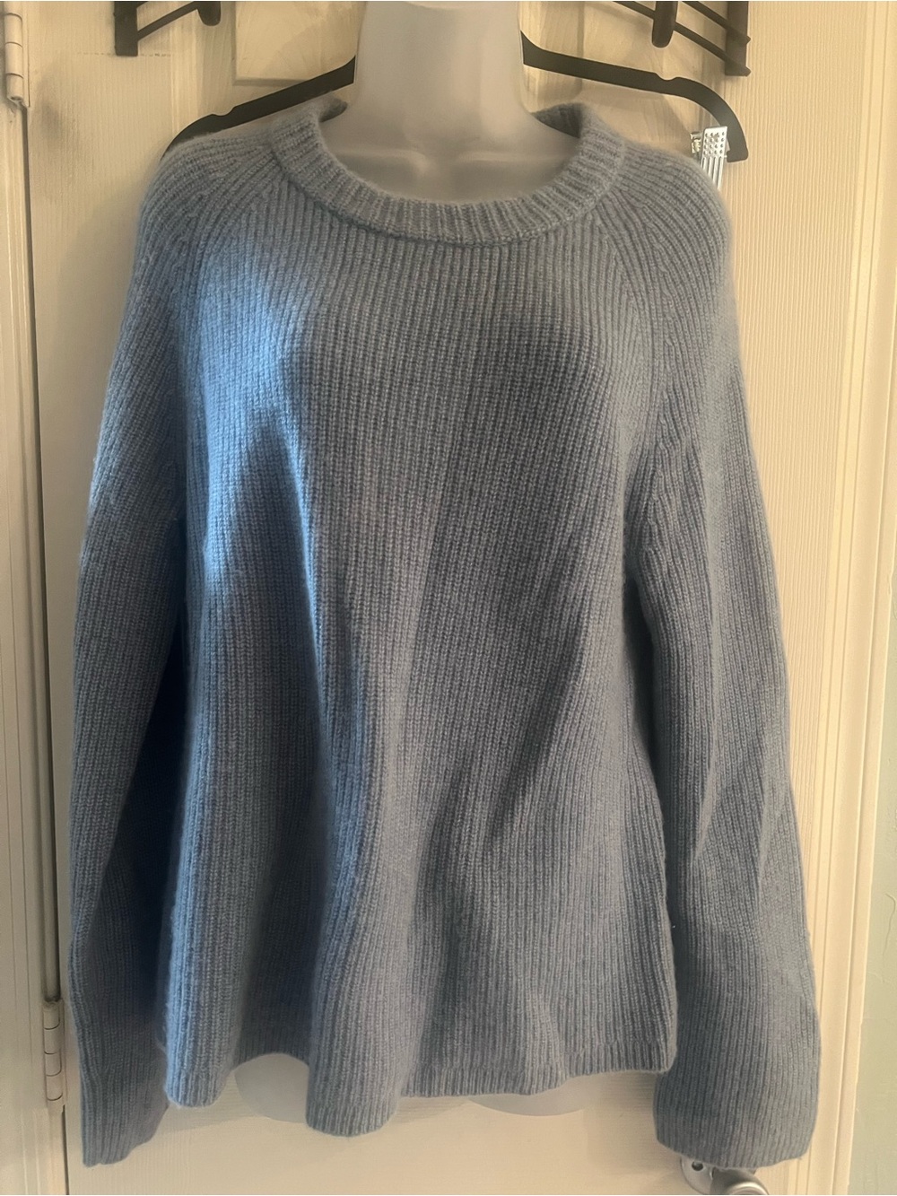 Quince oversized blue large cashmere sweater